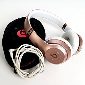 Beats by Dr. Dre Solo3 Headphones White Rose Gold Headband Over-Ear